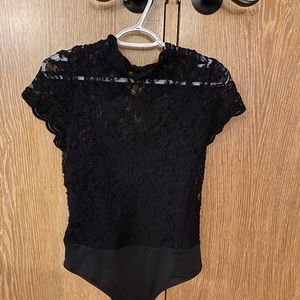 black lace body suit in good condition!